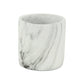 6" White and Gray Marbleized Ceramic Indoor Outdoor Round Pot Planter