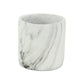 6" White and Gray Marbleized Ceramic Indoor Outdoor Round Pot Planter