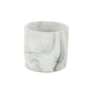 6" White and Gray Marbleized Ceramic Indoor Outdoor Round Pot Planter