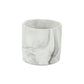 6" White and Gray Marbleized Ceramic Indoor Outdoor Round Pot Planter