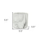 6" White and Gray Marbleized Ceramic Indoor Outdoor Round Pot Planter