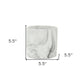 6" White and Gray Marbleized Ceramic Indoor Outdoor Round Pot Planter