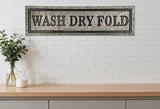 10" X 36" Gray Wash Dry Fold Metal Wall Decor