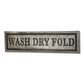 10" X 36" Gray Wash Dry Fold Metal Wall Decor