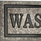 10" X 36" Gray Wash Dry Fold Metal Wall Decor