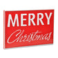12" X 19" Red and White Handcrafted Merry Christmas Metal Wall Decor