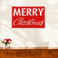 12" X 19" Red and White Handcrafted Merry Christmas Metal Wall Decor