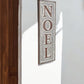 19" X 6" Gray and Brown Christmas Handcrafted Noel Metal Wall Decor
