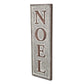 19" X 6" Gray and Brown Christmas Handcrafted Noel Metal Wall Decor