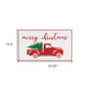 14" X 23" White and Red Handcrafted Merry Christmas Metal Wall Decor