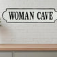 8" X 32" White and Black Woman Cave Metal Wall Decor