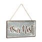 6" X 12" Gray and Brown Our Nest Galvanized Metal Wall Decor