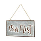 6" X 12" Gray and Brown Our Nest Galvanized Metal Wall Decor