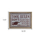 15" X 20" Brown And Gray Tool Rules Wood And Galvanized Metal Wall Decor