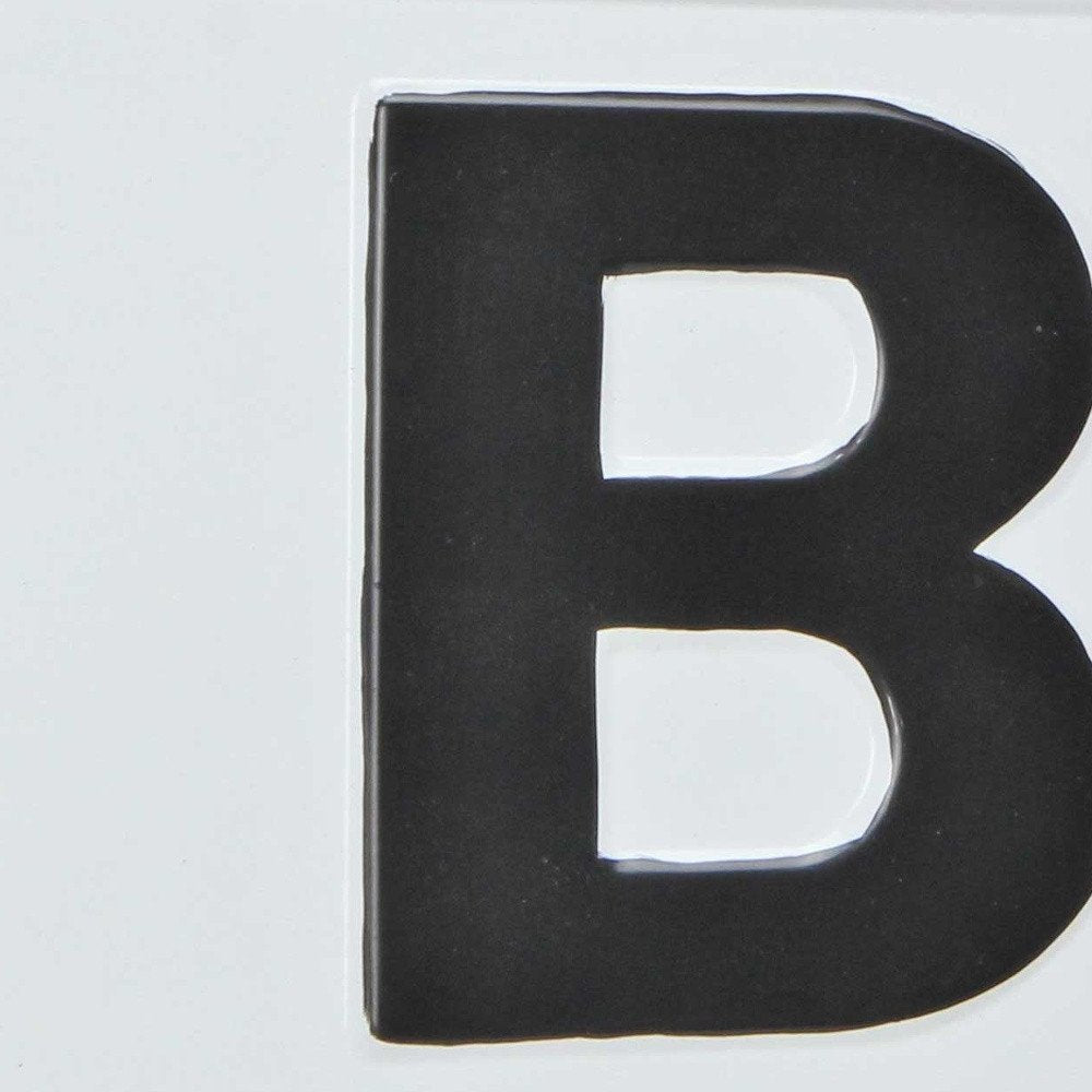 8" X 25" White and Black Handcrafted Bar Metal Wall Decor