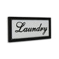 11" X 24" Black and White Handcrafted Laundry Metal Wall Decor