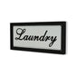 11" X 24" Black and White Handcrafted Laundry Metal Wall Decor