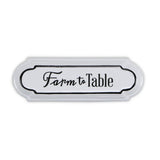 5" X 14" Black And White Farm To Table Metal Wall Decor