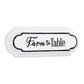 5" X 14" Black And White Farm To Table Metal Wall Decor