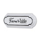 5" X 14" Black And White Farm To Table Metal Wall Decor