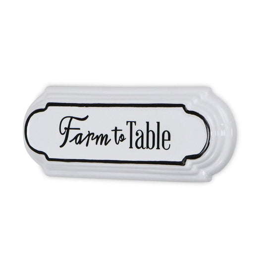 5" X 14" Black And White Farm To Table Metal Wall Decor