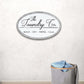 14" X 22" White And Dark Gray The Laundry Co Metal Oval Wall Decor