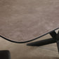 118" Gray And Black Ceramic And Metal Trestle Base Dining Table