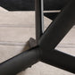 118" Gray And Black Ceramic And Metal Trestle Base Dining Table