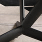 118" Gray And Black Ceramic And Metal Trestle Base Dining Table
