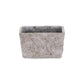 9" Gray Speckle Glaze Cement Indoor Outdoor Rectangular Pot Planter