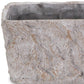 9" Gray Speckle Glaze Cement Indoor Outdoor Rectangular Pot Planter