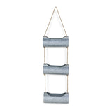 Silver Galvanized Metal Three Tier Hanging Planter