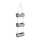 Silver Galvanized Metal Three Tier Hanging Planter