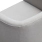 Light Gray And Antiqued Brass Upholstered Fabric Dining Arm Chair