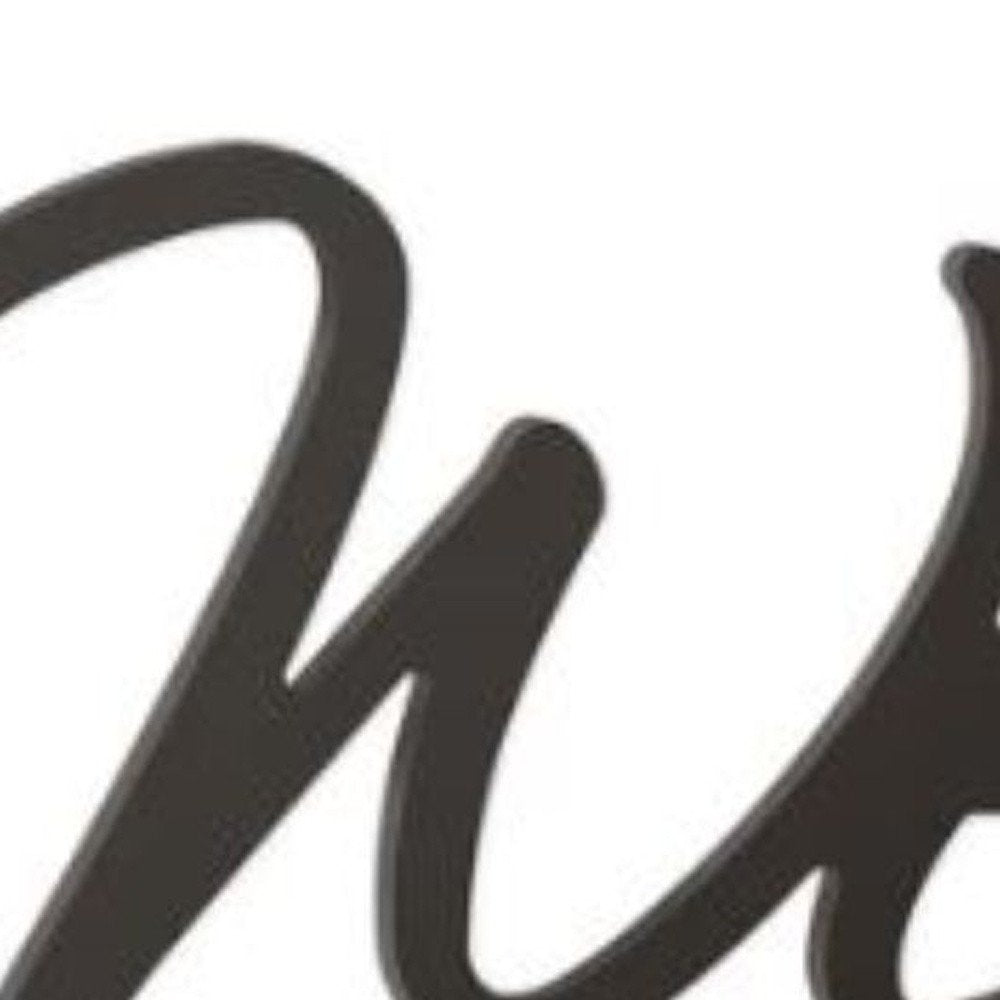 10" X 27" Black Welcome Wall Decor