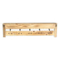 32" Natural Wood Five Hook Wall Mount Coat Rack
