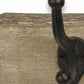 19" Brown Natural Rustic Live Edge Wood Three Hook Wall Mount Coat Rack