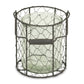 6" Brown and Clear Wire Basket and Glass Jar