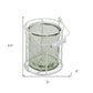 6" White and Clear Wire Basket and Glass Jar