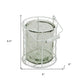 6" White and Clear Wire Basket and Glass Jar