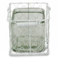 5.5" White and Clear Wire Basket Glass Jar