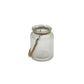 6" Clear and Brown Glass Tabletop Lantern Candle Holder