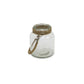 6" Clear and Brown Glass Tabletop Lantern Candle Holder