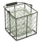 6" Clear and Brown Glass and Metal Lattice Tabletop Lantern Candle Holder