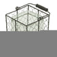 6" Clear and Brown Glass and Metal Lattice Tabletop Lantern Candle Holder