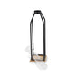 12" Black Clear And Natural Metal Glass And Wood Posy Test Tube Table Vase
