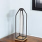 12" Black Clear And Natural Metal Glass And Wood Posy Test Tube Table Vase