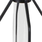 12" Black Clear And Natural Metal Glass And Wood Posy Test Tube Table Vase
