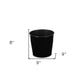 9" Black Recycled Plastic Indoor Outdoor Round Pot Planter
