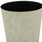 9" Gray Recycled Plastic Indoor Outdoor Round Pot Planter